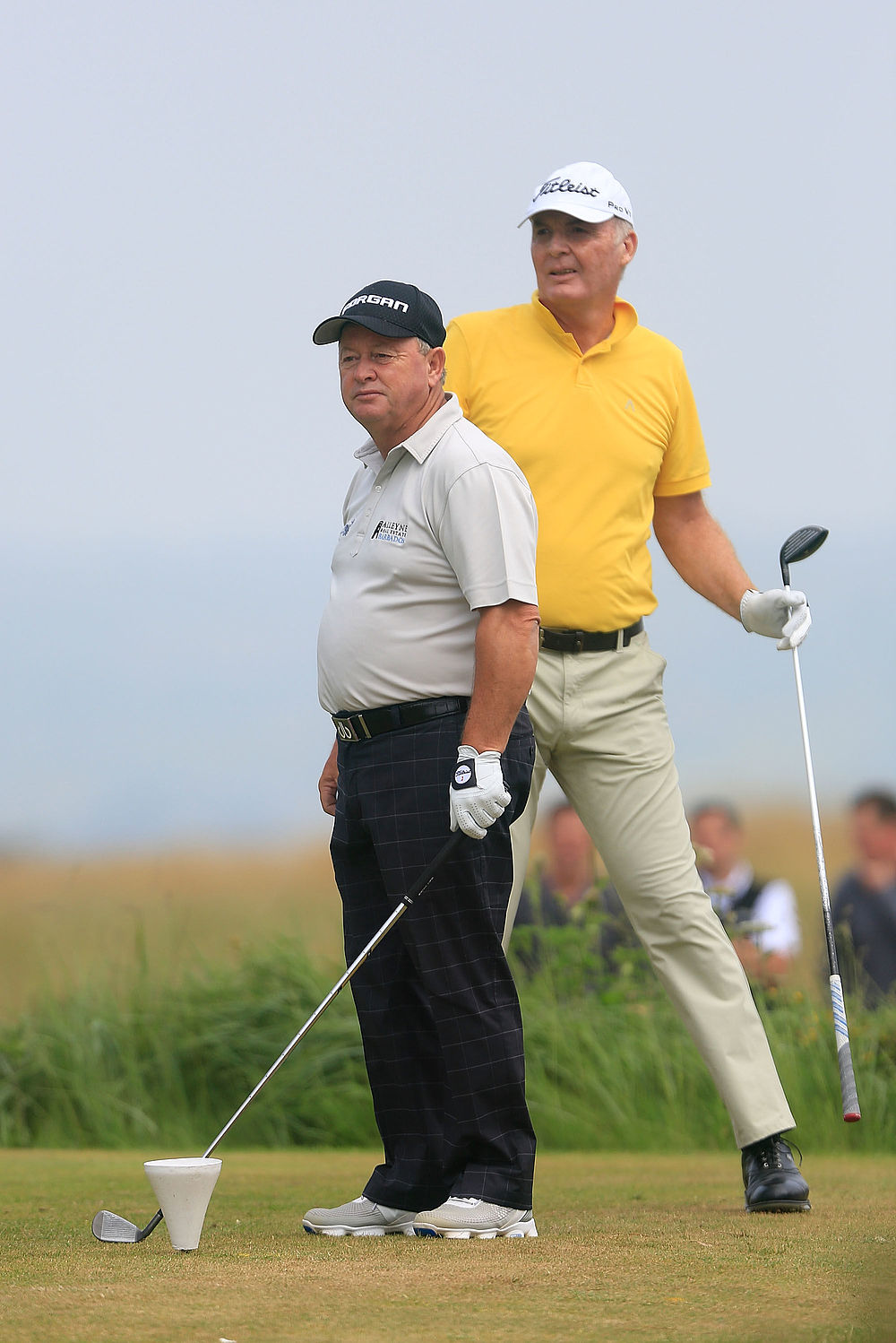 Ian Woosnam und Gordon Manson, zwei grosse des Golfsports in St. Helier, Jersey 2016.