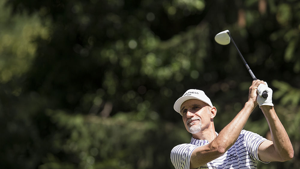 Andre Bossert (SUI), during the Swiss Seniors Open Golf tournament in Bad Ragaz, Switzerland, 03.07.2016. World class players will fight for the victory on the 18-hole PGA Championship Course, during the three tournament days, from 1. - 3.07.2016. (PHOTOPRESS/Dominik Baur)
