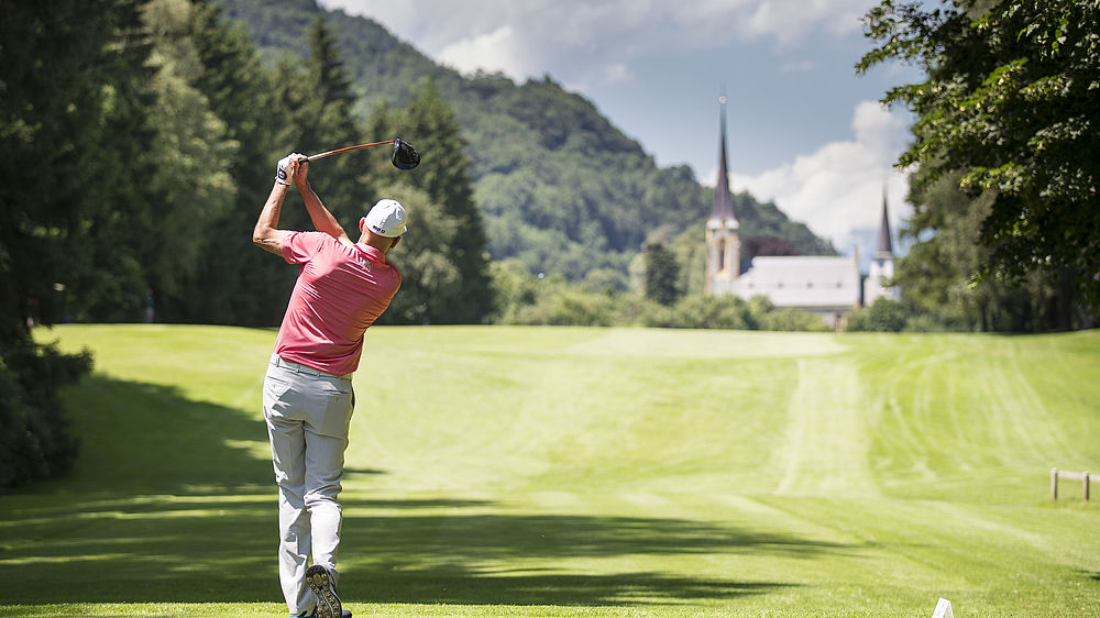 Andre Bossert (SUI), during the Swiss Seniors Open Golf 2016 Andre Bossert (SUI), during the Swiss Seniors Open Golf tournament in Bad Ragaz, Switzerland, 01.07.2016. World class players will fight for the victory on the 18-hole PGA Championship Course, during the three tournament days, from 1. - 3.07.2016. (PHOTOPRESS/Dominik Baur)